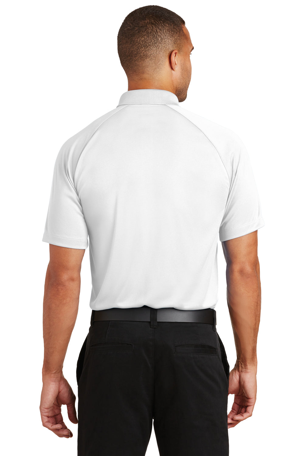 Port Authority K575 Mens Crossover Moisture Wicking Short Sleeve Polo Shirt White Back