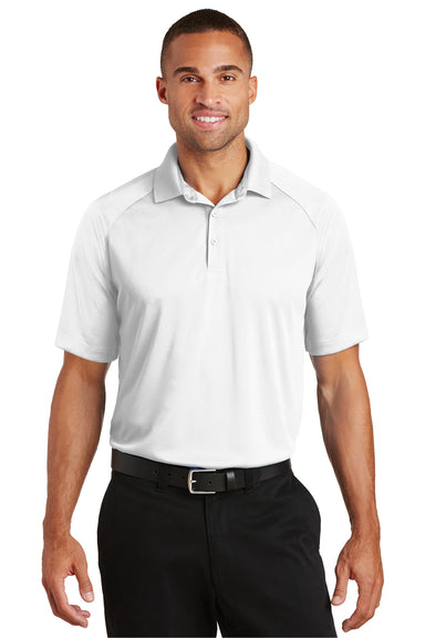 Port Authority K575 Mens Crossover Moisture Wicking Short Sleeve Polo Shirt White Front
