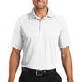 Port Authority Mens Crossover Moisture Wicking Short Sleeve Polo Shirt - White - Closeout
