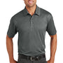 Port Authority Mens Trace Moisture Wicking Short Sleeve Polo Shirt - Heather Charcoal Grey