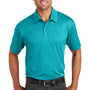 Port Authority Mens Trace Moisture Wicking Short Sleeve Polo Shirt - Heather Tropic Blue