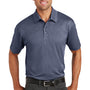 Port Authority Mens Trace Moisture Wicking Short Sleeve Polo Shirt - Heather True Navy Blue