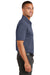 Port Authority K576 Mens Trace Moisture Wicking Short Sleeve Polo Shirt Heather Navy Blue Side