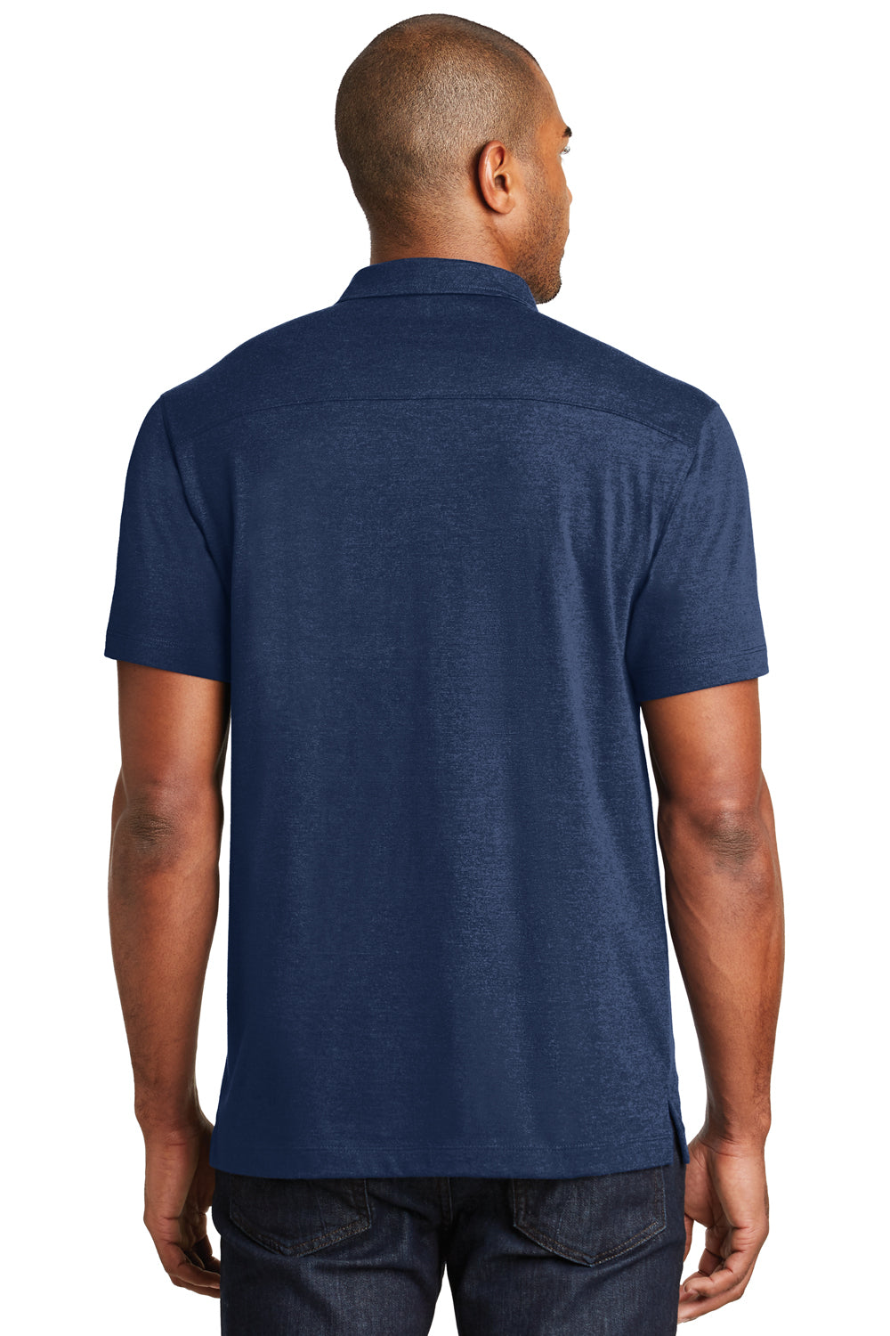 Port Authority K577 Mens Meridian Short Sleeve Polo Shirt Estate Blue Back