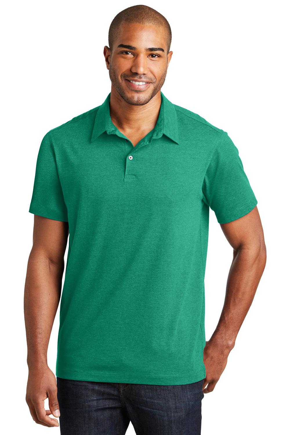Port Authority K577 Mens Meridian Short Sleeve Polo Shirt Verdant Green Front
