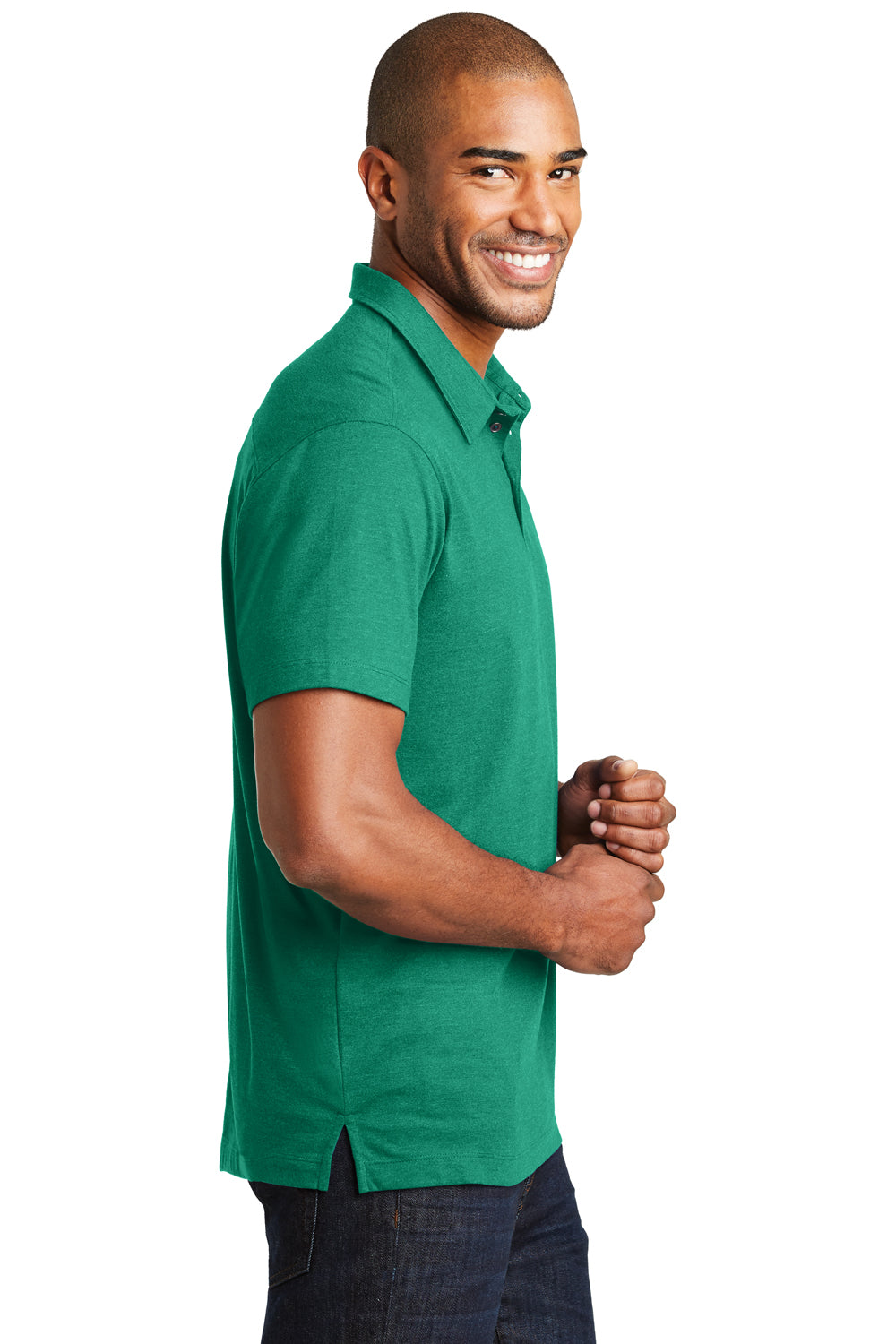 Port Authority K577 Mens Meridian Short Sleeve Polo Shirt Verdant Green Side