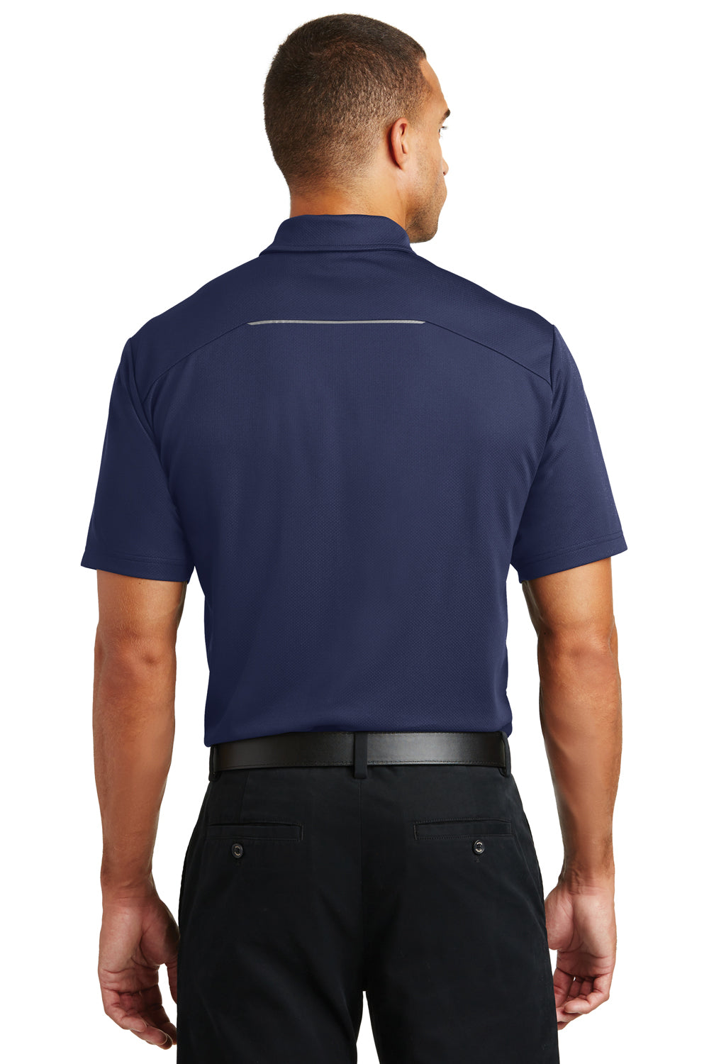 Port Authority K580 Mens Moisture Wicking Short Sleeve Polo Shirt Navy Blue Back