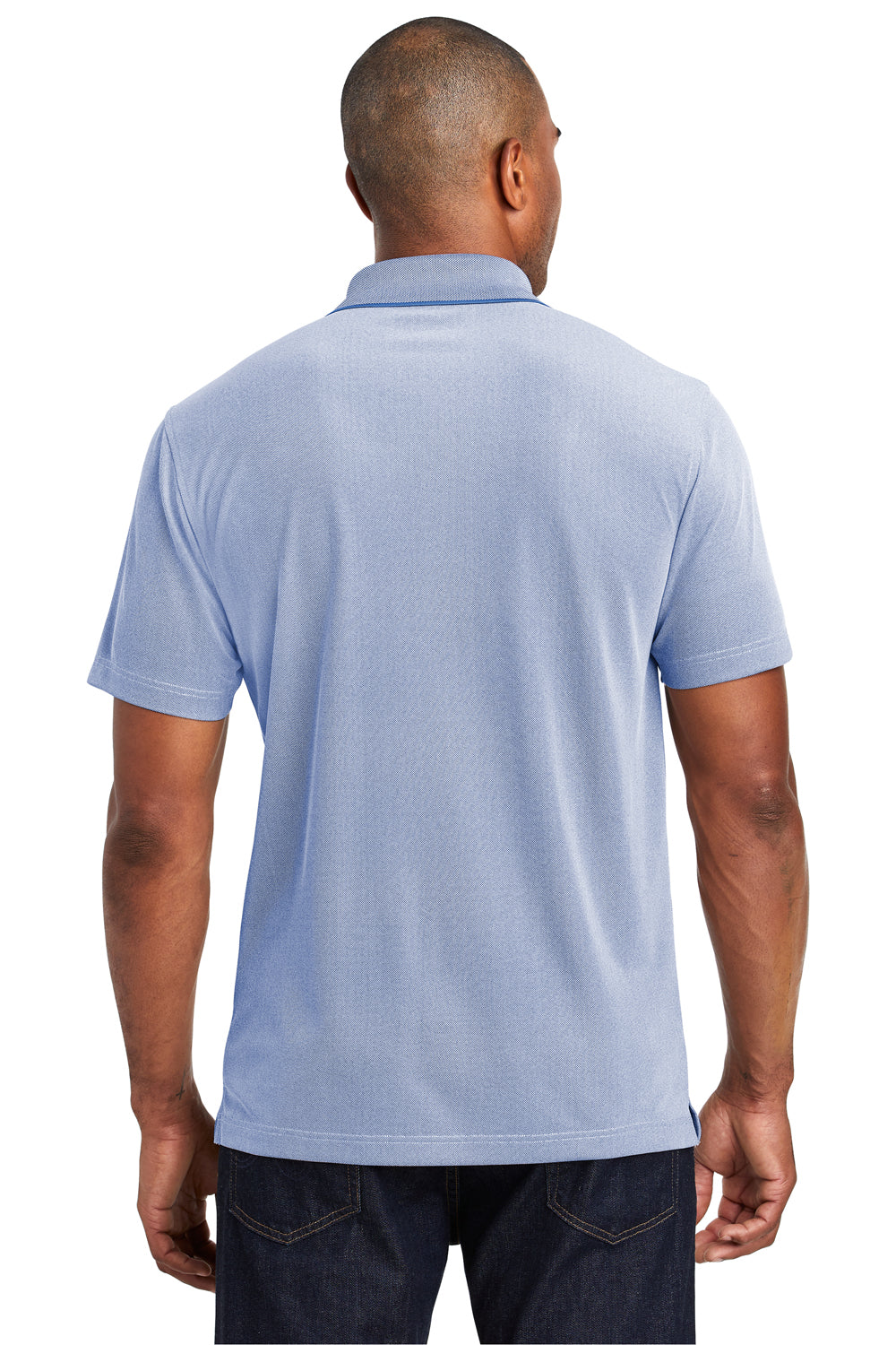 Port Authority K582 Mens Oxford Moisture Wicking Short Sleeve Polo Shirt Royal Blue Back