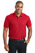 Port Authority K600 Mens EZPerformance Moisture Wicking Short Sleeve Polo Shirt Red Front