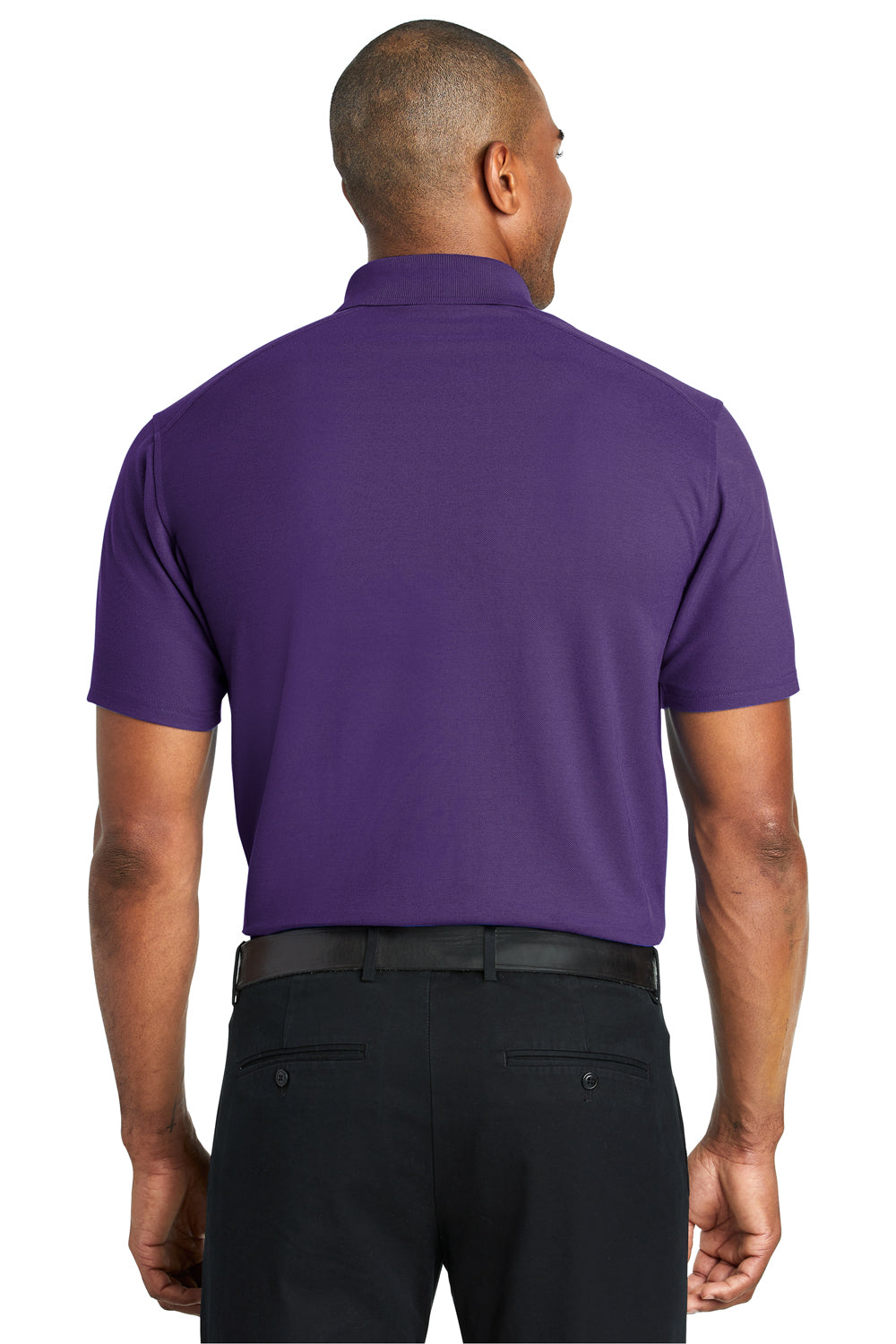 Port Authority K600 Mens EZPerformance Moisture Wicking Short Sleeve Polo Shirt Purple Back