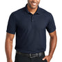 Port Authority Mens EZPerformance Moisture Wicking Short Sleeve Polo Shirt - Navy Blue