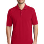 Port Authority Mens Wrinkle Resistant Short Sleeve Polo Shirt - Apple Red