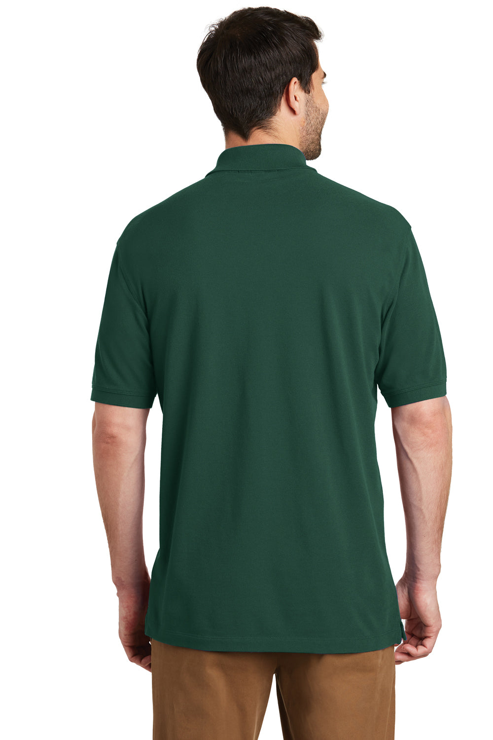 Port Authority K8000 Mens Wrinkle Resistant Short Sleeve Polo Shirt Glen Green Back