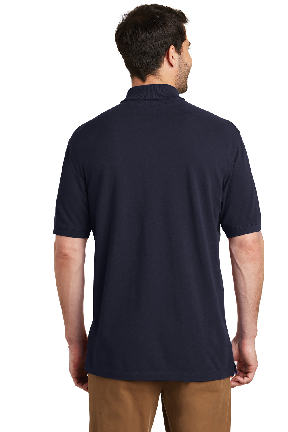 Port Authority K8000 Mens Wrinkle Resistant Short Sleeve Polo Shirt Navy Blue Back