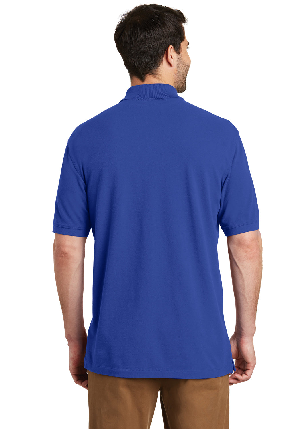 Port Authority K8000 Mens Wrinkle Resistant Short Sleeve Polo Shirt Royal Blue Back