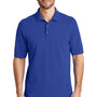 Port Authority Mens Wrinkle Resistant Short Sleeve Polo Shirt - True Royal Blue