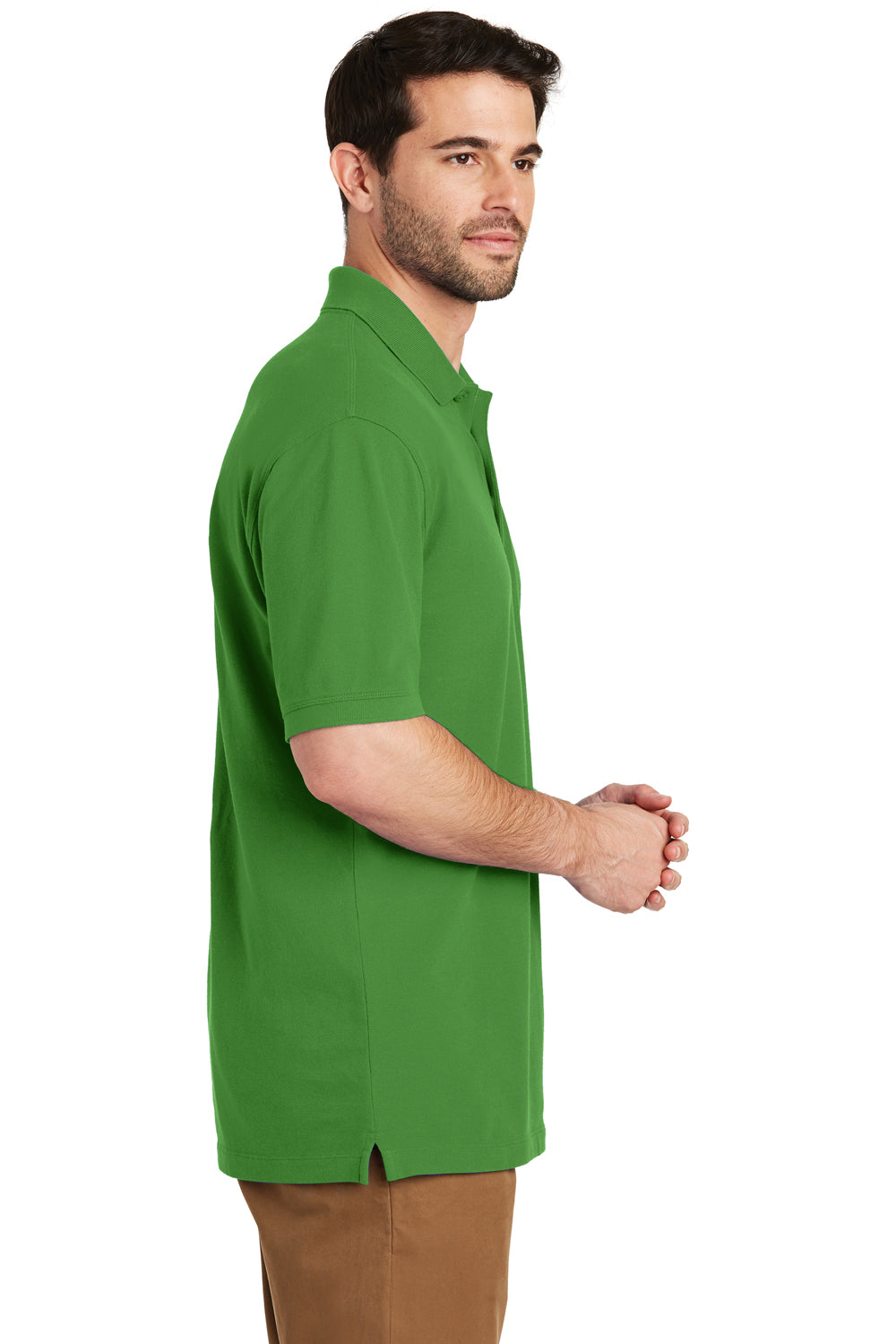 Port Authority K8000 Mens Wrinkle Resistant Short Sleeve Polo Shirt Vine Green Side