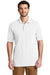Port Authority K8000 Mens Wrinkle Resistant Short Sleeve Polo Shirt White Front