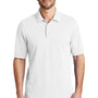 Port Authority Mens Wrinkle Resistant Short Sleeve Polo Shirt - White