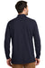 Port Authority K8000LS Mens Wrinkle Resistant Long Sleeve Polo Shirt Navy Blue Back