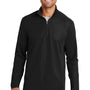 Port Authority Mens Moisture Wicking 1/4 Zip Sweatshirt - Black