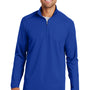 Port Authority Mens Moisture Wicking 1/4 Zip Sweatshirt - True Royal Blue