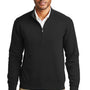 Port Authority Mens 1/4 Zip Long Sleeve Sweater - Deep Black