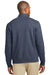 Port Authority K807 Mens 1/4 Zip Long Sleeve Sweater Heather Blue Back