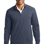 Port Authority Mens 1/4 Zip Long Sleeve Sweater - Heather Estate Blue