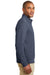 Port Authority K807 Mens 1/4 Zip Long Sleeve Sweater Heather Blue Side
