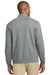 Port Authority K807 Mens 1/4 Zip Long Sleeve Sweater Heather Medium Grey Back