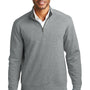 Port Authority Mens 1/4 Zip Long Sleeve Sweater - Heather Medium Grey