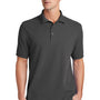 Port & Company Mens Stain Resistant Short Sleeve Polo Shirt - Charcoal Grey