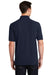 Port & Company KP1500 Mens Stain Resistant Short Sleeve Polo Shirt Navy Blue Back