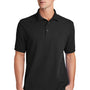 Port & Company Mens Stain Resistant Short Sleeve Polo Shirt - Jet Black