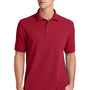 Port & Company Mens Stain Resistant Short Sleeve Polo Shirt - Red