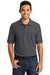 Port & Company KP155 Mens Core Stain Resistant Short Sleeve Polo Shirt Charcoal Grey Front