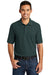 Port & Company KP155 Mens Core Stain Resistant Short Sleeve Polo Shirt Dark Green Front