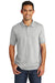 Port & Company KP55 Mens Core Stain Resistant Short Sleeve Polo Shirt Ash Grey Front