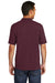 Port & Company KP55 Mens Core Stain Resistant Short Sleeve Polo Shirt Maroon Back