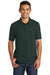 Port & Company KP55 Mens Core Stain Resistant Short Sleeve Polo Shirt Dark Green Front