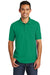 Port & Company KP55 Mens Core Stain Resistant Short Sleeve Polo Shirt Kelly Green Front