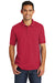 Port & Company KP55 Mens Core Stain Resistant Short Sleeve Polo Shirt Red Front