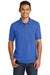 Port & Company KP55 Mens Core Stain Resistant Short Sleeve Polo Shirt Royal Blue Front