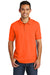 Port & Company KP55 Mens Core Stain Resistant Short Sleeve Polo Shirt Safety Orange Front