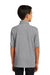 Port & Company KP55Y Youth Core Stain Resistant Short Sleeve Polo Shirt Heather Grey Back