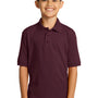 Port & Company Youth Core Stain Resistant Short Sleeve Polo Shirt - Athletic Maroon
