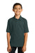 Port & Company KP55Y Youth Core Stain Resistant Short Sleeve Polo Shirt Dark Green Front