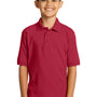 Port & Company Youth Core Stain Resistant Short Sleeve Polo Shirt - Red