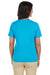LAT L-3587 Womens Premium Jersey Short Sleeve V-Neck T-Shirt Aqua Blue Back